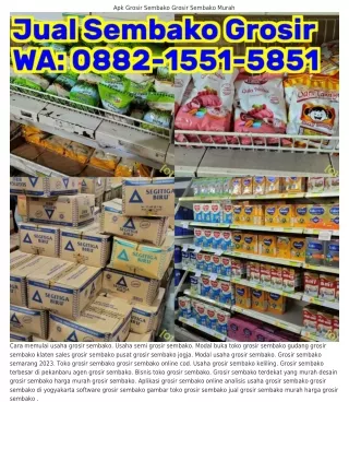 O882~1551~5851 (WA) Berapa Modal Usaha Grosir Sembako Jualan Grosir Sembako