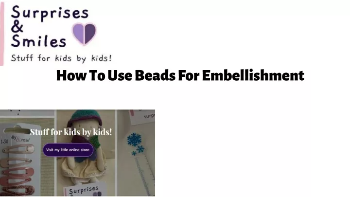 how to use beads for embellishment