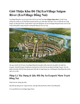 gi i thi u khu th ecovillage saigon river