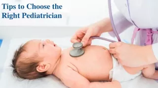 Tips to Choose the Right Pediatrician