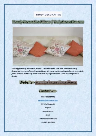 trendy decorative pillows
