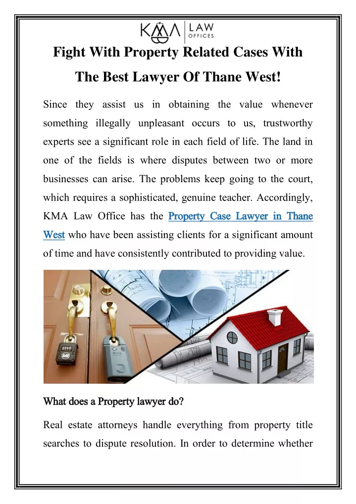 fight with property related cases with