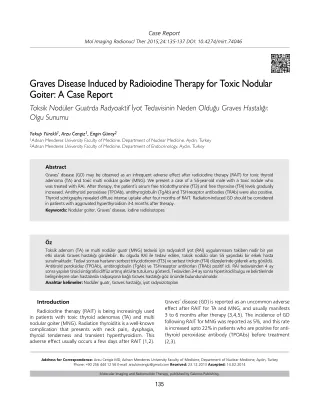 Graves Disease Induced by Radioiodine Therapy for Toxic Nodular Goiter A Case Report