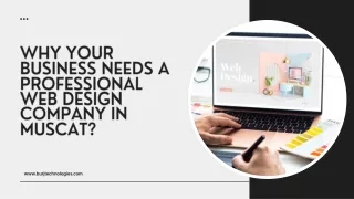 Why Your Business Needs a Professional Web Design Company in Muscat?