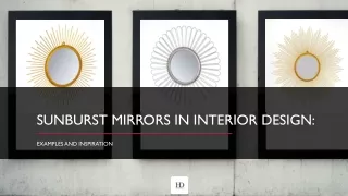 Sunburst Mirrors in Interior Design