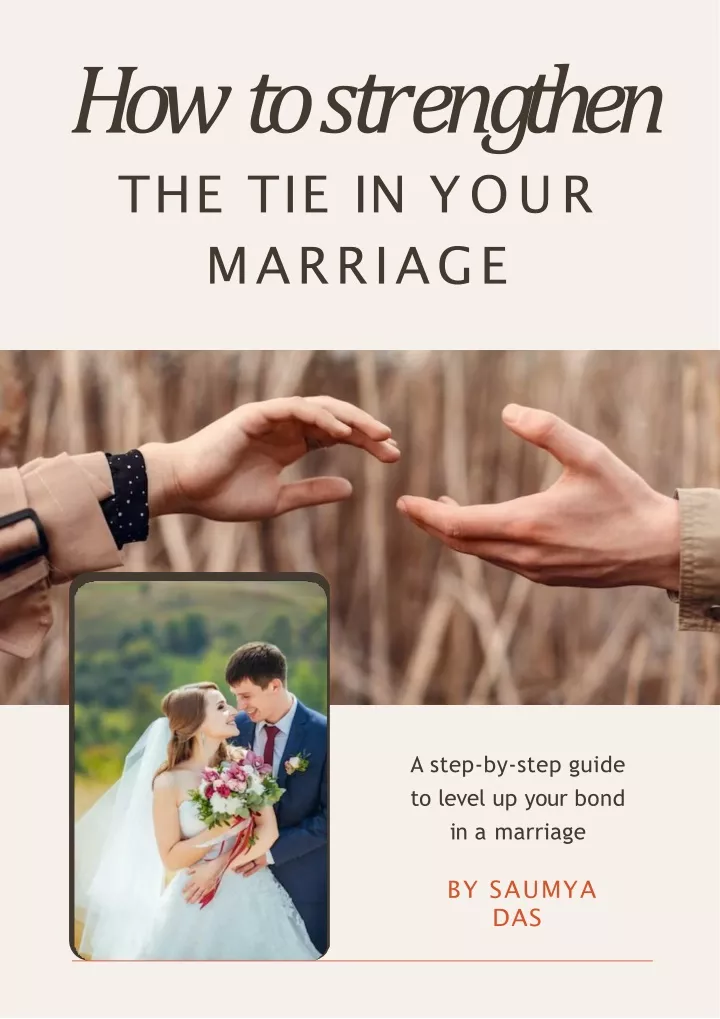 h o w t o s t r e n g t h e n the tie in your marriage