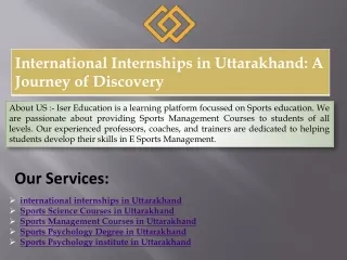 International Internships in Uttarakhand A Journey of Discovery