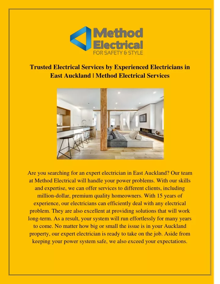 trusted electrical services by experienced