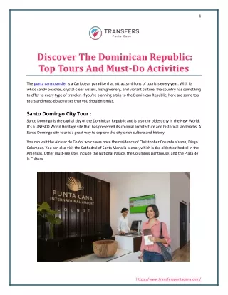 Discover The Dominican Republic-Top Tours And Must-Do Activities