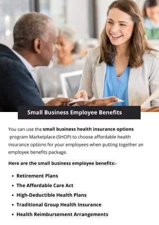 Small Business Employee Benefits