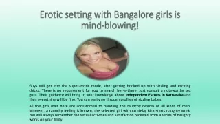 Erotic setting with Bangalore girls is mind-blowing!