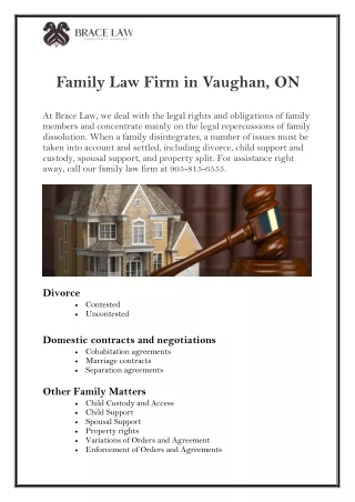 Family Law Firm in Vaughan, ON