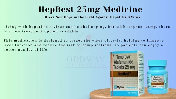 hepbest 25mg medicine offers new hope