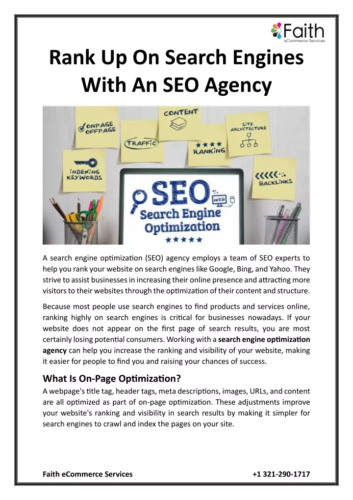 rank up on search engines with an seo agency