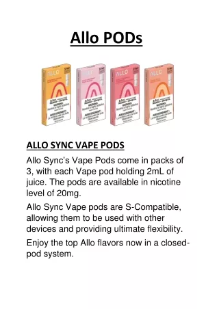 Allo PODs
