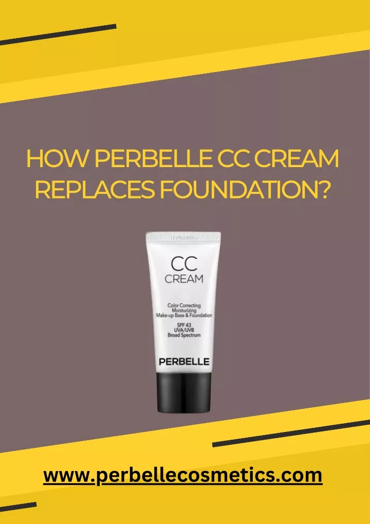 how perbelle cc cream replaces foundation