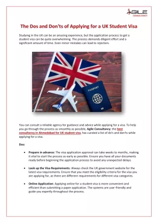 The Dos and Don'ts of Applying for a UK Student Visa
