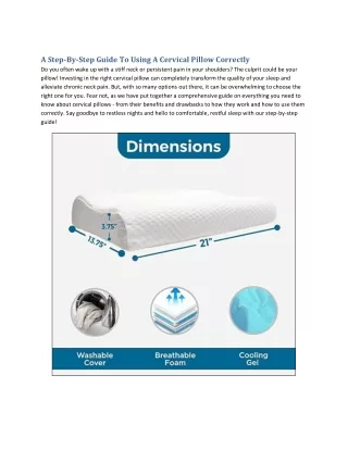 a step by step guide to using a cervical pillow
