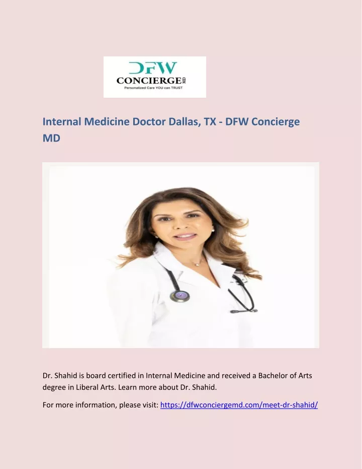 internal medicine doctor dallas tx dfw concierge