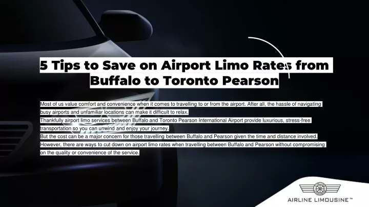 5 tips to save on airport limo rates from buffalo