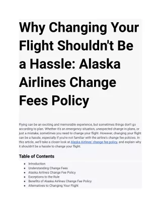 Why Changing Your Flight Shouldn't Be a Hassle_ Alaska Airlines Change Fees Policy