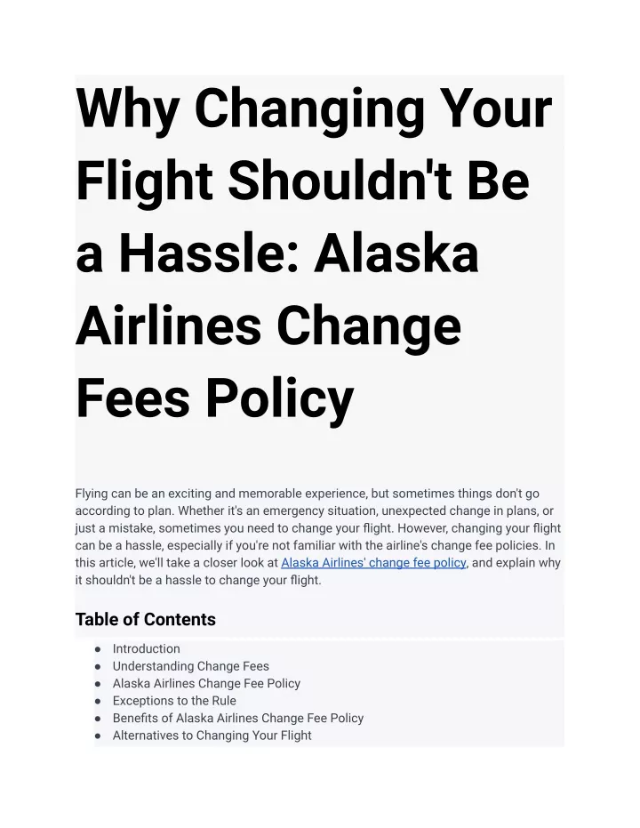 PPT Why Changing Your Flight Shouldn't Be a Hassle_ Alaska Airlines