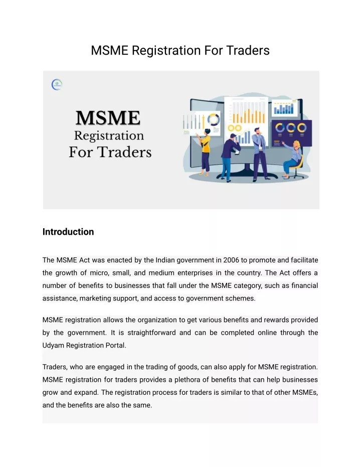 PPT - MSME Registration For Traders PowerPoint Presentation, Free ...