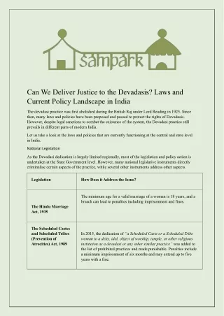 can we deliver justice to the devadasis laws