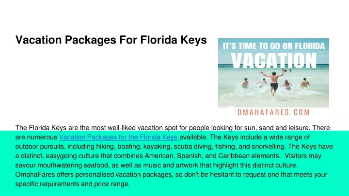 florida keys travel packages