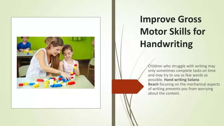 improve gross motor skills for handwriting