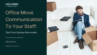 Office Move Communication To Your Staff: Tips From Sydney Removalist