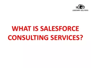 What is Salesforce Consulting Services