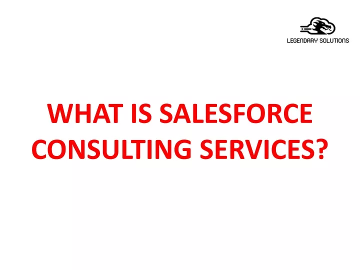 what is salesforce consulting services