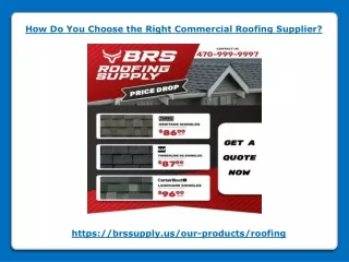 How Do You Choose the Right Commercial Roofing Supplier