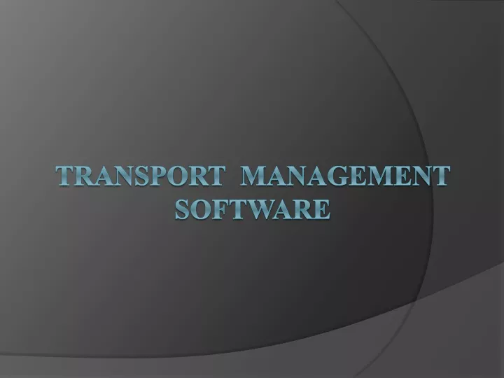 transport management software