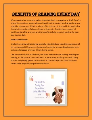 Benefits of Reading Every Day
