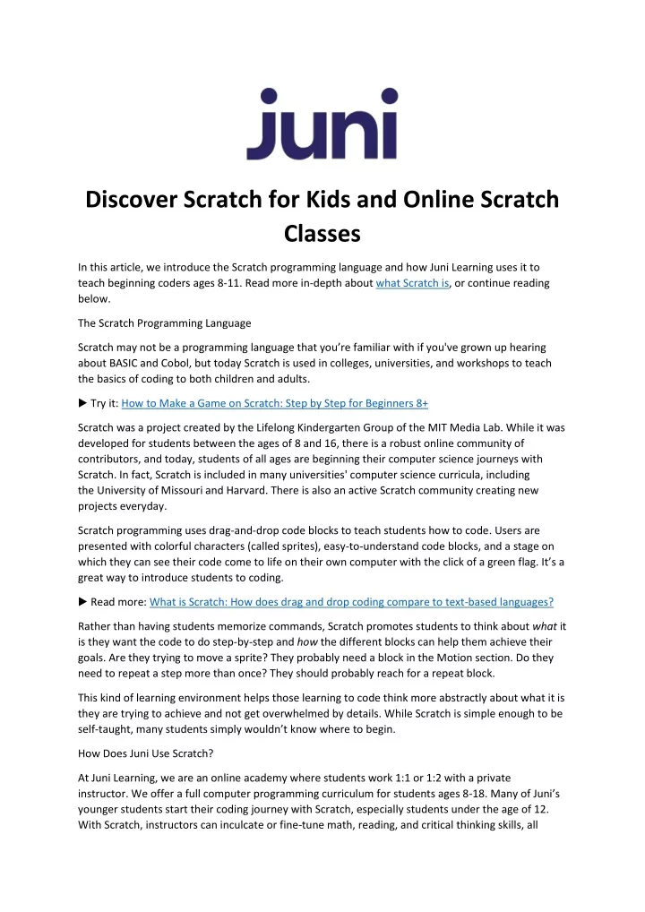 discover scratch for kids and online scratch