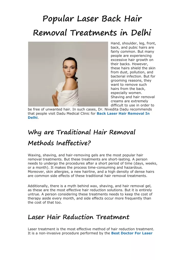 popular laser back hair removal treatments