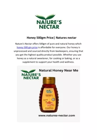 Honey 500gm Price| Natures nectar
