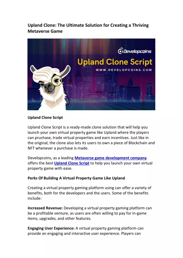 upland clone the ultimate solution for creating