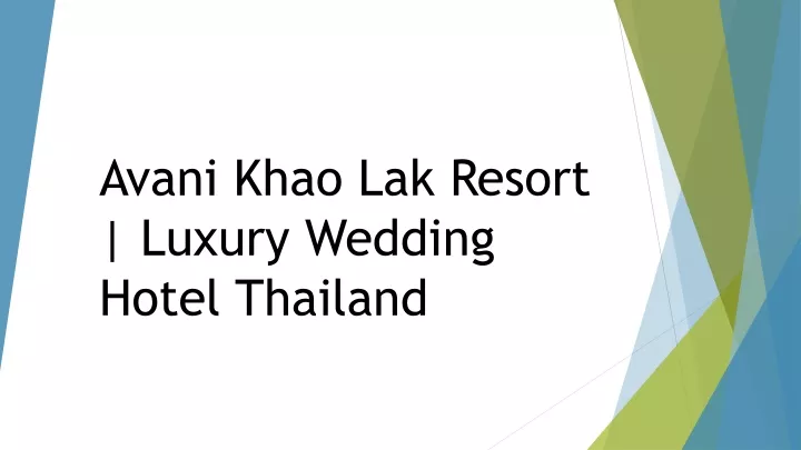 avani khao lak resort luxury wedding hotel