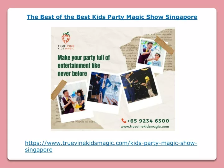 the best of the best kids party magic show