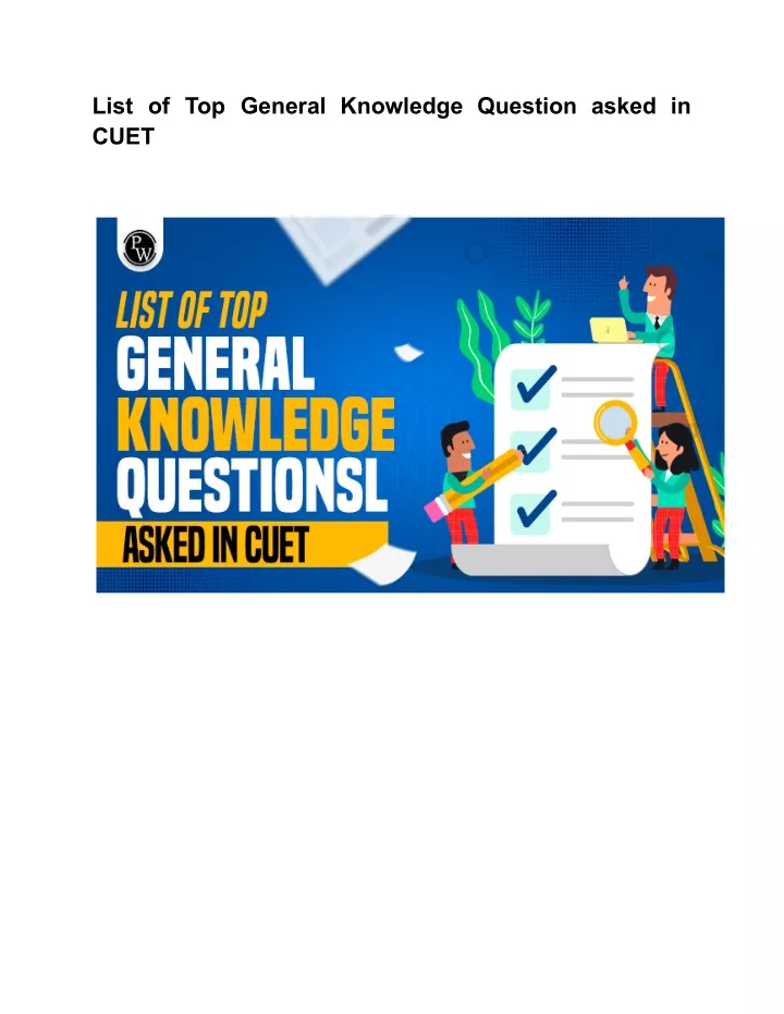 list of top general knowledge question asked