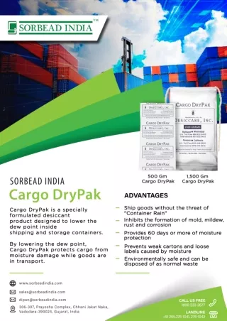 Cargo Safe Desiccants