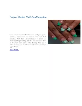 Perfect Shellac Nails Southampton