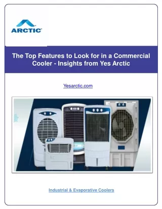 Top features to look for in a commercial cooler - YesArctic
