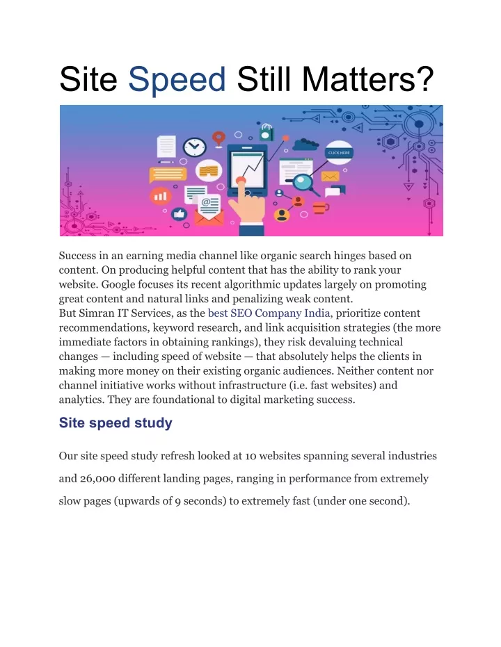 site speed still matters