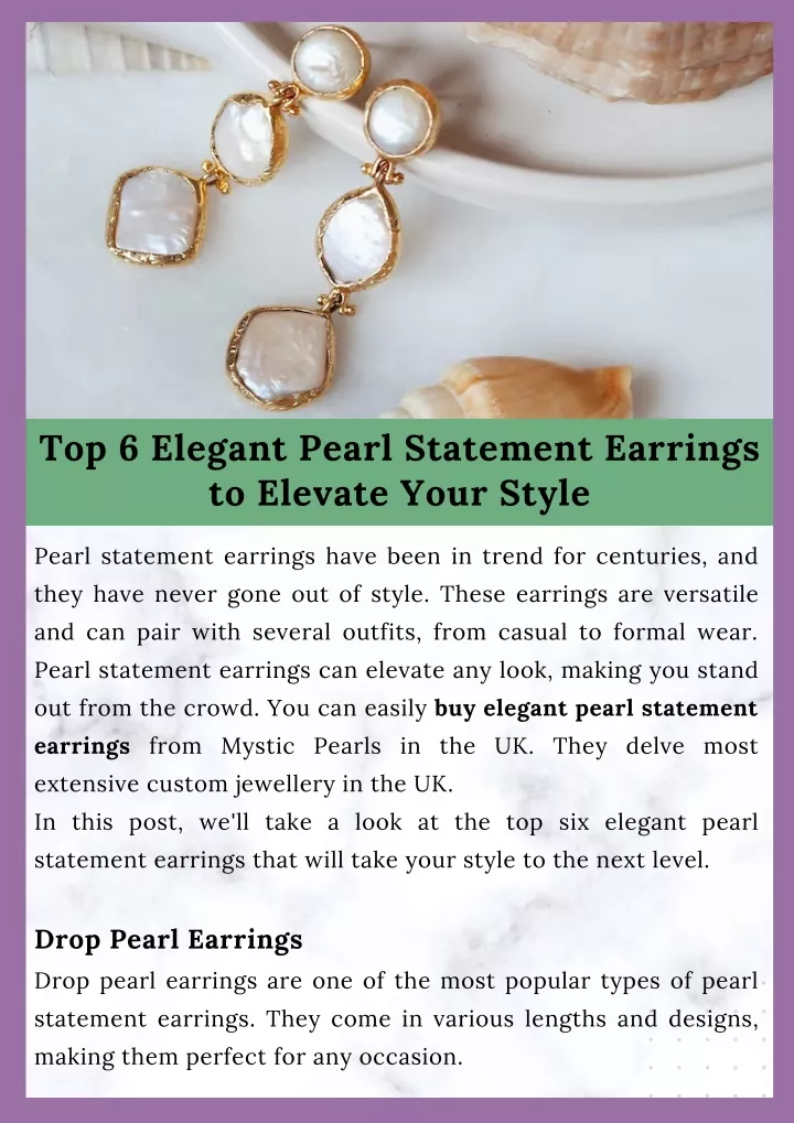 top 6 elegant pearl statement earrings to elevate