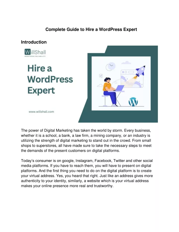complete guide to hire a wordpress expert