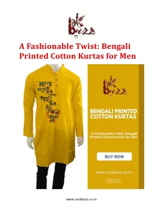 A Fashionable Twist Bengali Printed Cotton Kurtas for Men (1)